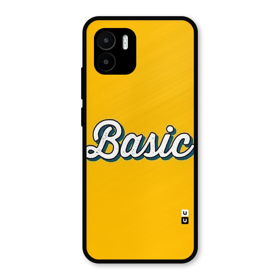 Basic Yellow Metal Back Case for Redmi A2