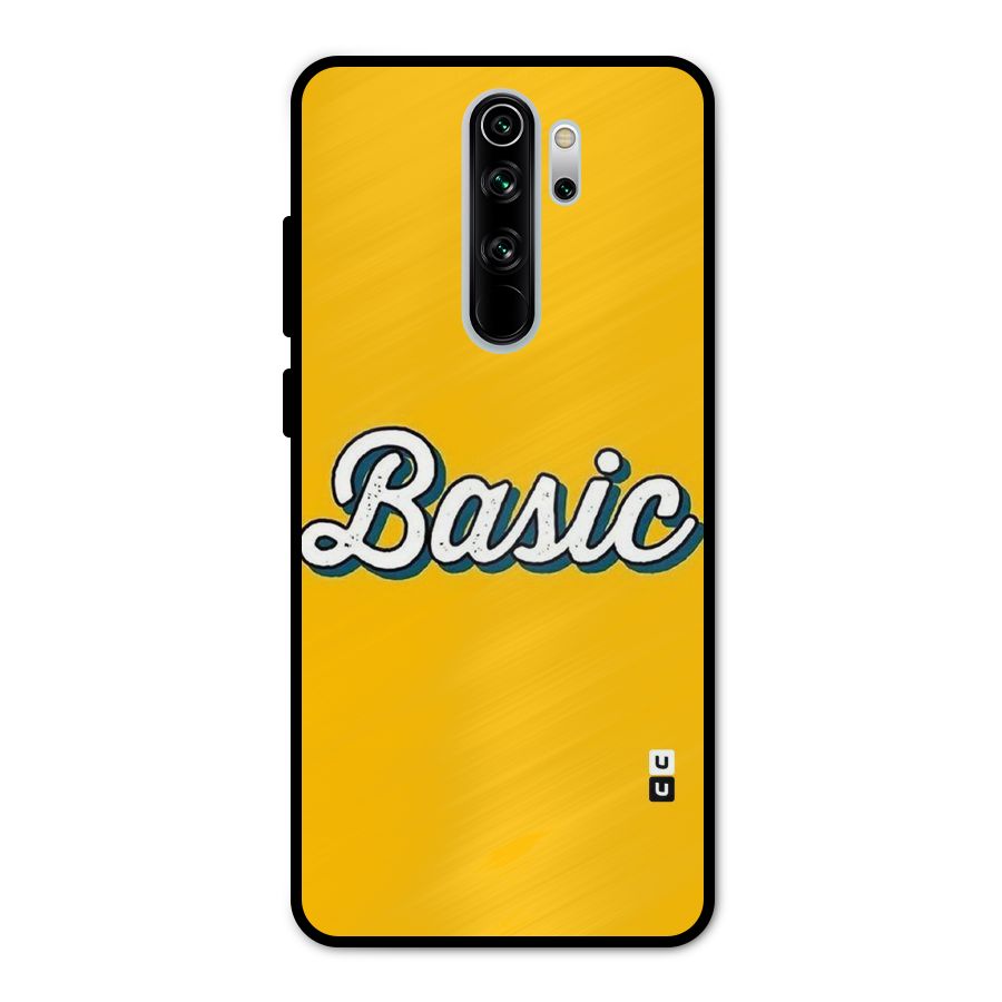 Basic Yellow Metal Back Case for Redmi Note 8 Pro