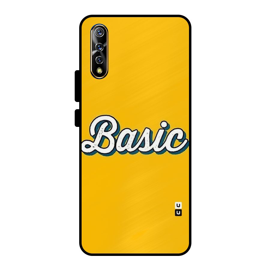 Basic Yellow Metal Back Case for Vivo S1