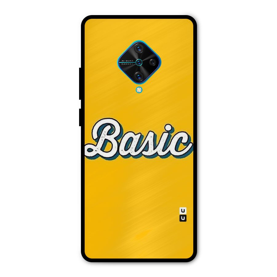 Basic Yellow Metal Back Case for Vivo S1 Pro