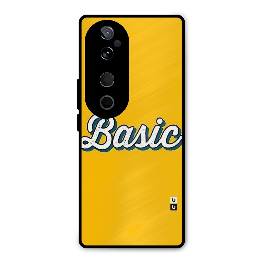 Basic Yellow Metal Back Case for Vivo T3 Ultra