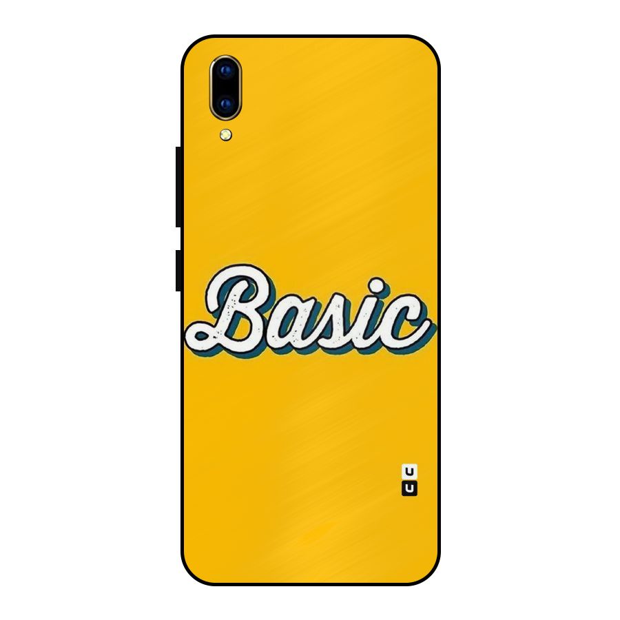 Basic Yellow Metal Back Case for Vivo V11 Pro