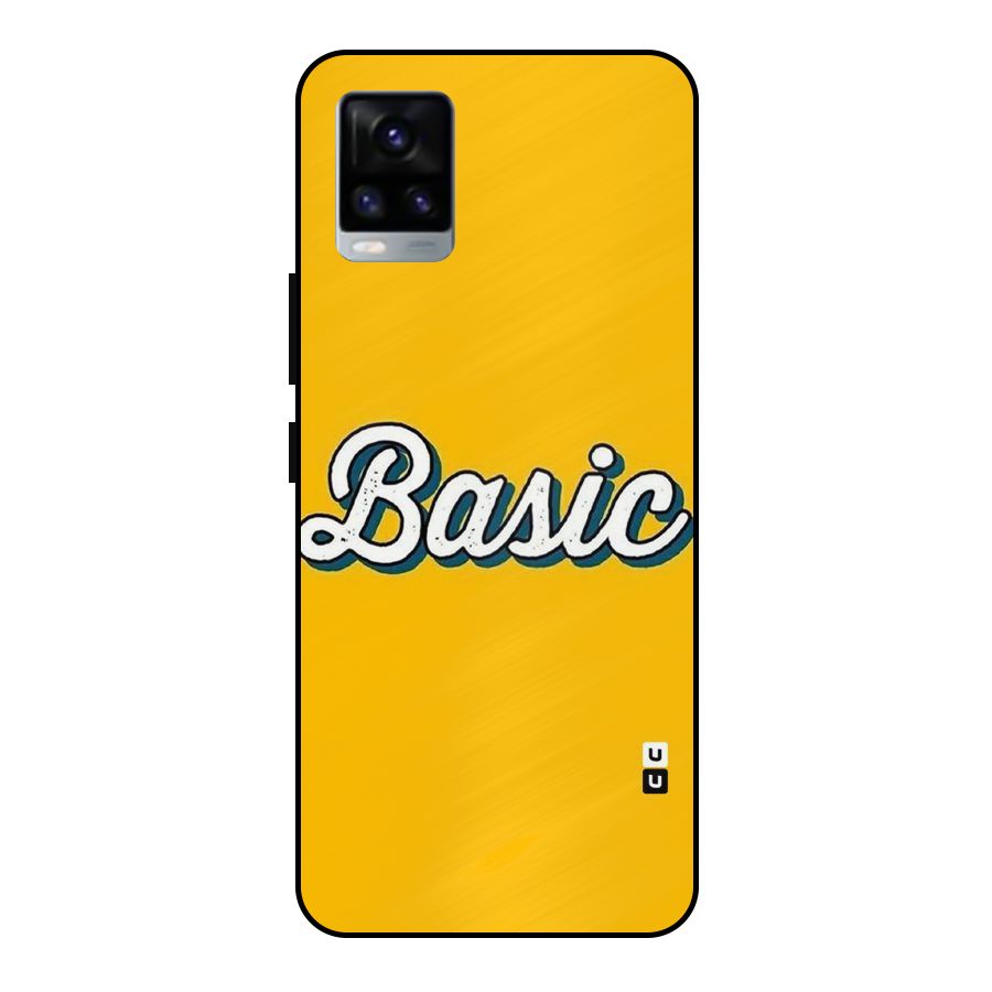 Basic Yellow Metal Back Case for Vivo V20 2021