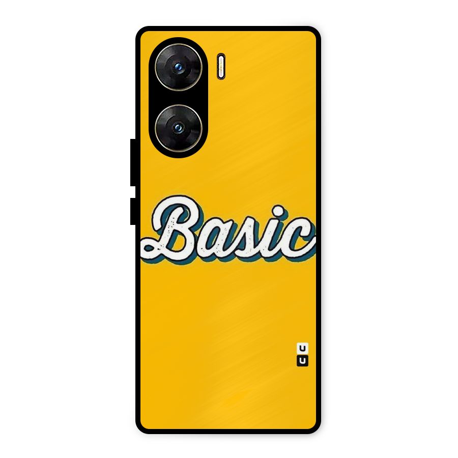 Basic Yellow Metal Back Case for Vivo V29e