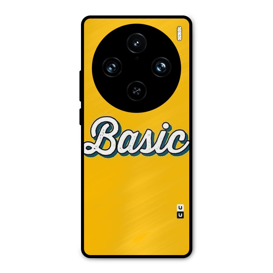 Basic Yellow Metal Back Case for Vivo X100 Pro