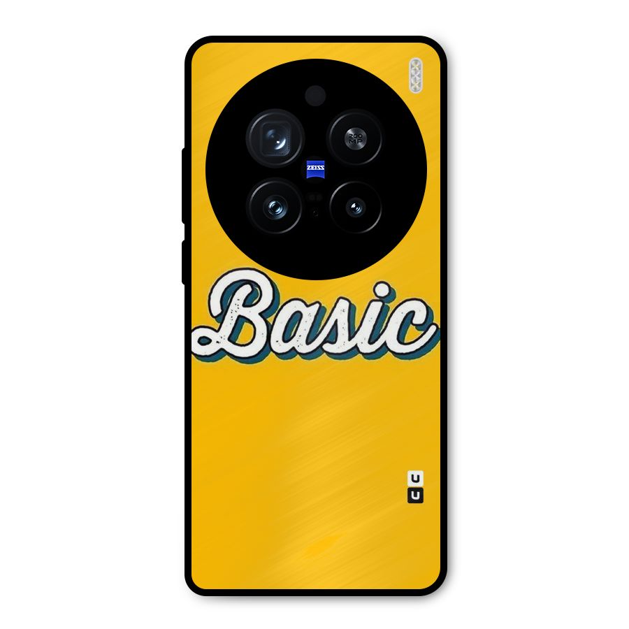 Basic Yellow Metal Back Case for Vivo X200 Pro