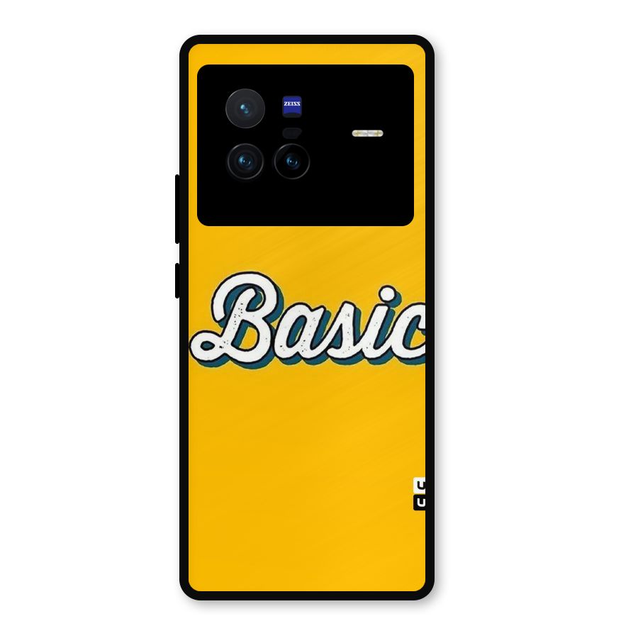 Basic Yellow Metal Back Case for Vivo X80