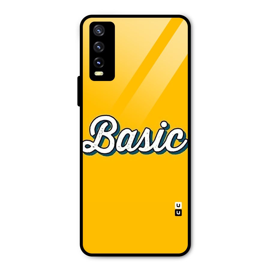 Basic Yellow Metal Back Case for Vivo Y20