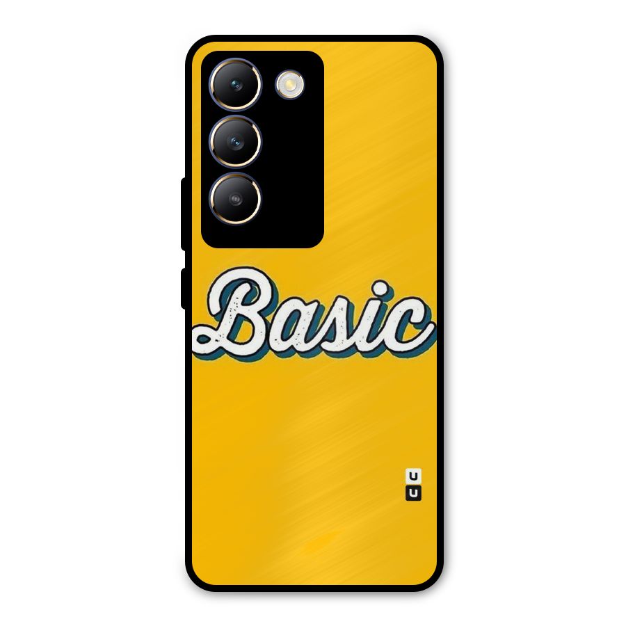Basic Yellow Metal Back Case for Vivo Y200e