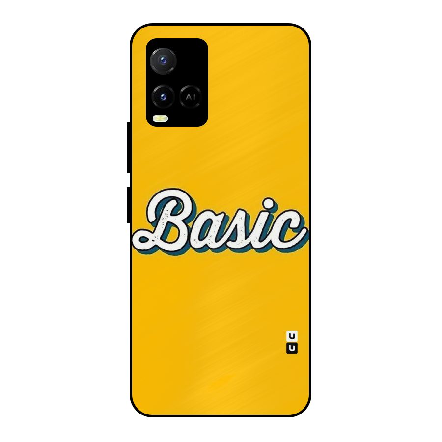 Basic Yellow Metal Back Case for Vivo Y21T