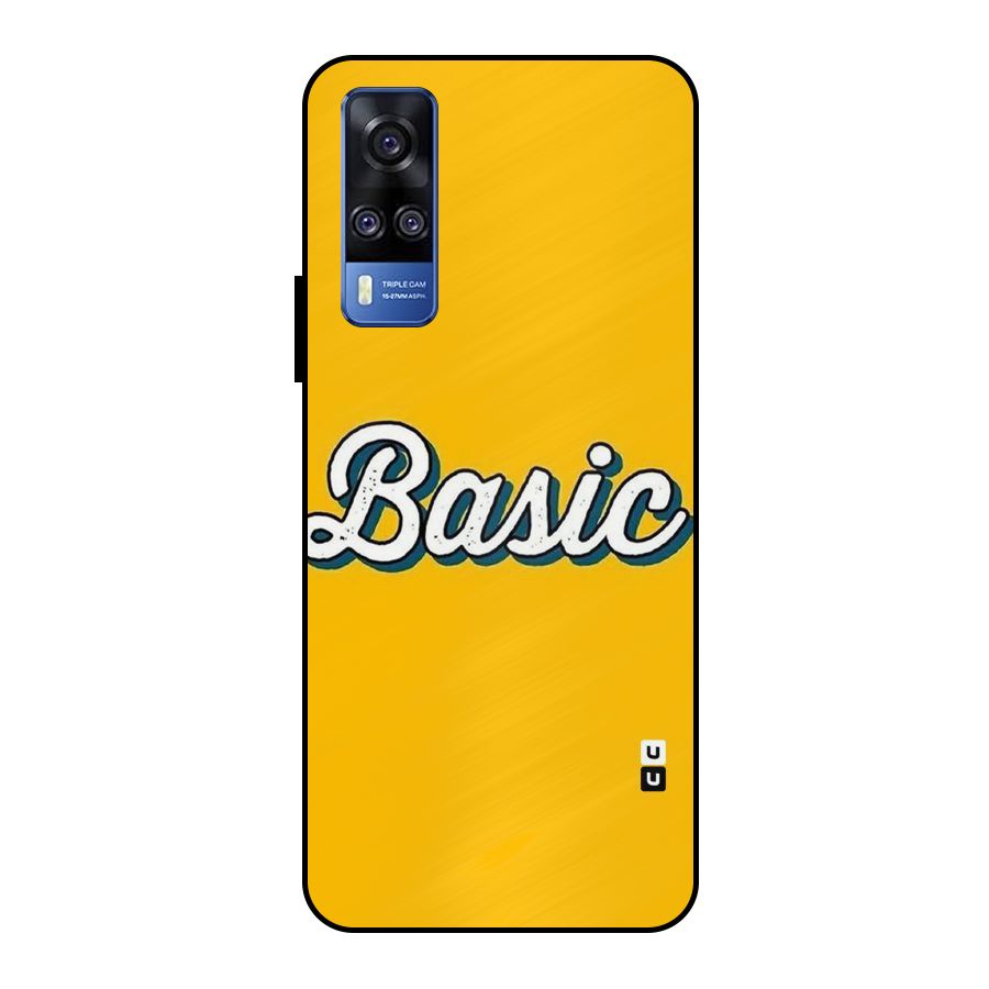 Basic Yellow Metal Back Case for Vivo Y51