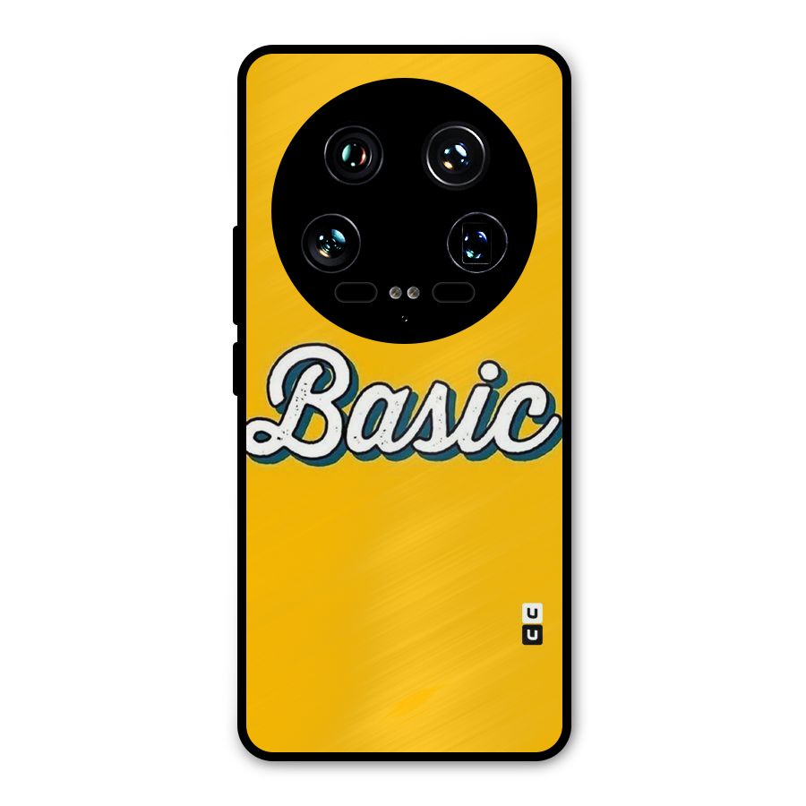 Basic Yellow Metal Back Case for Xiaomi 14 Ultra