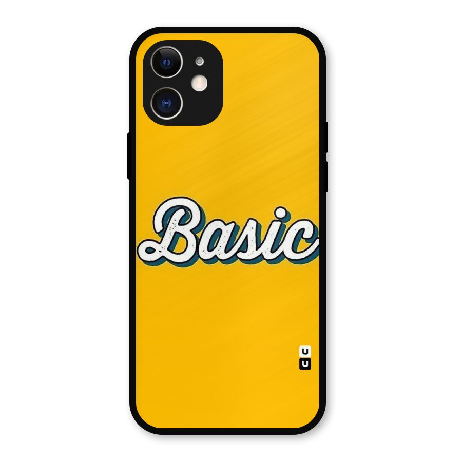 Basic Yellow Metal Back Case for iPhone 12