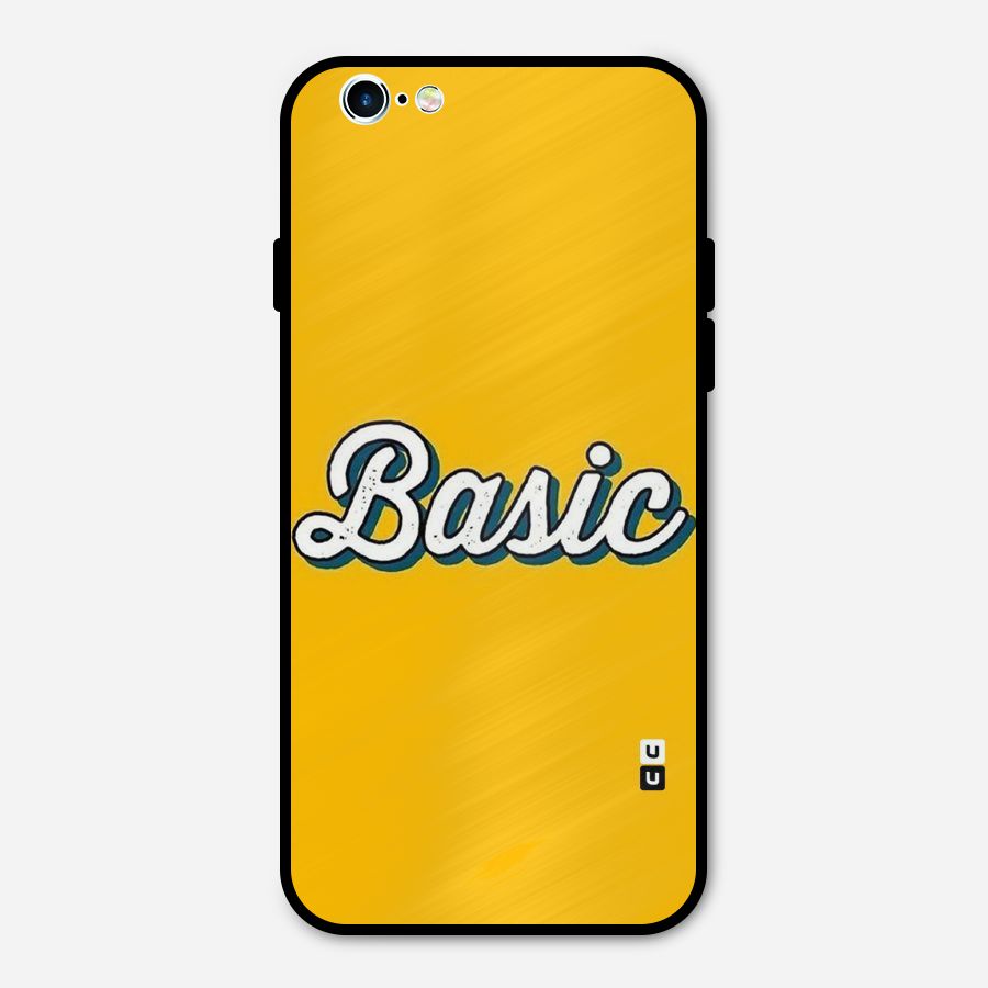 Basic Yellow Metal Back Case for iPhone 6 6s
