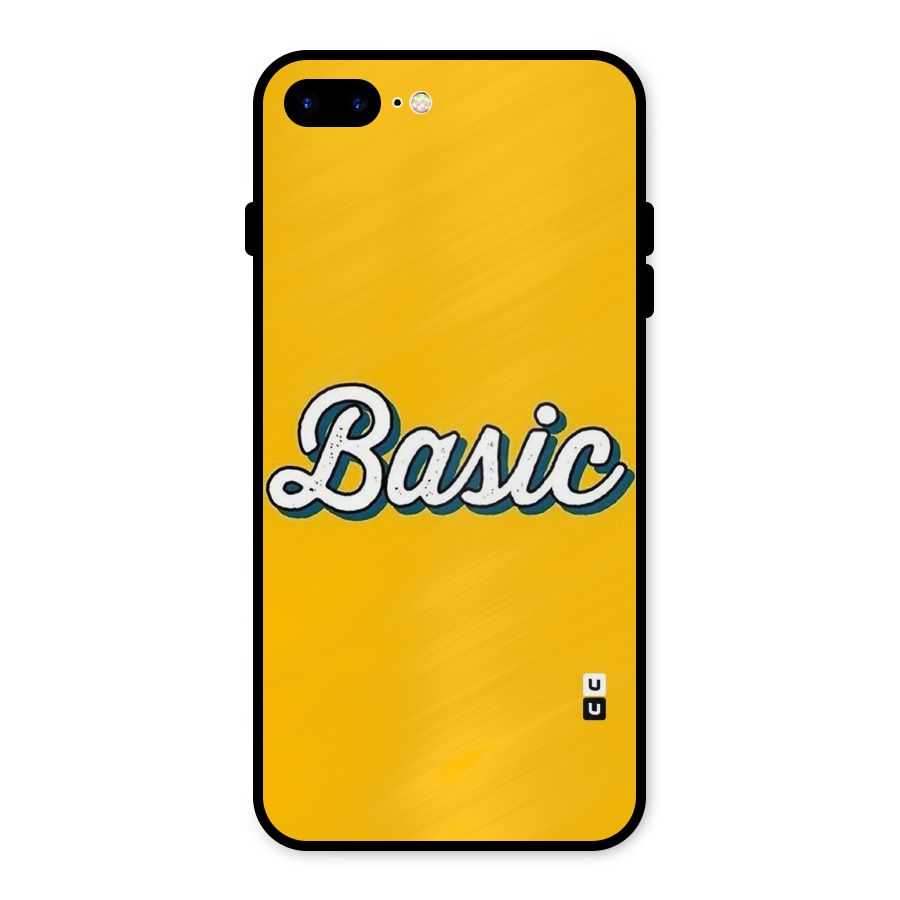 Basic Yellow Metal Back Case for iPhone 8 Plus
