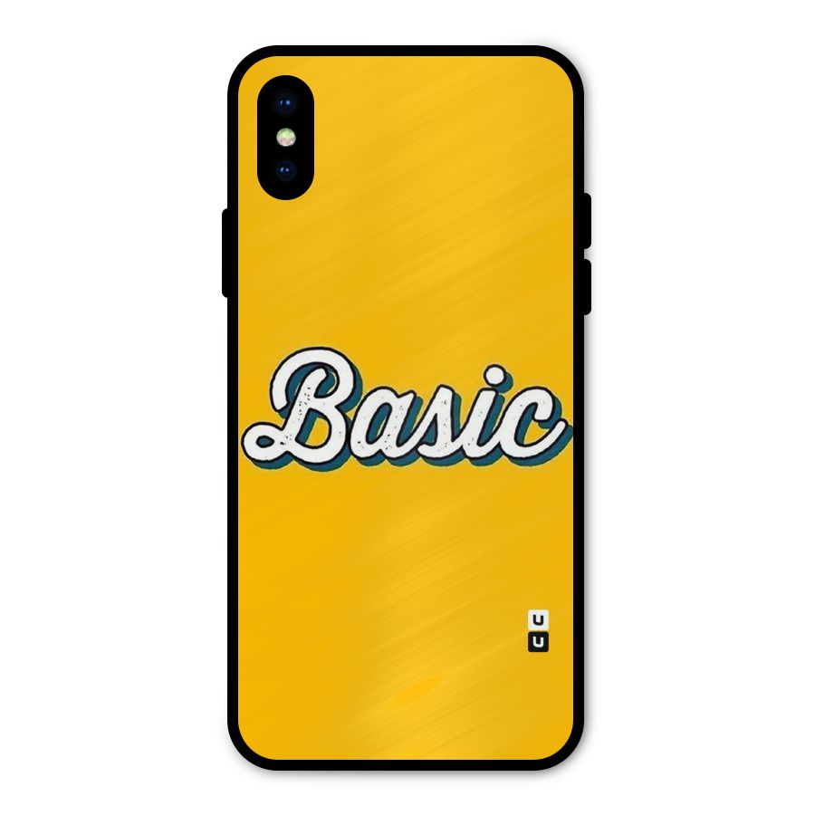 Basic Yellow Metal Back Case for iPhone X