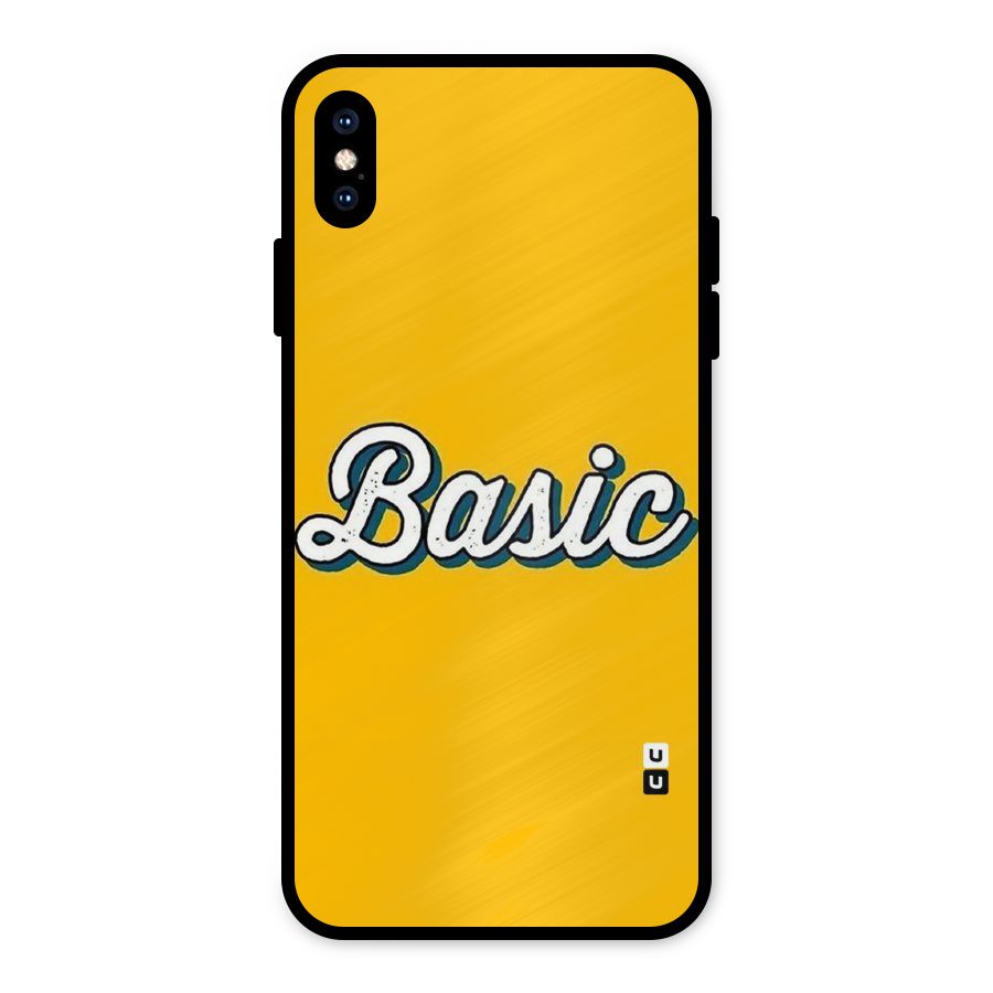 Basic Yellow Metal Back Case for iPhone XS Max