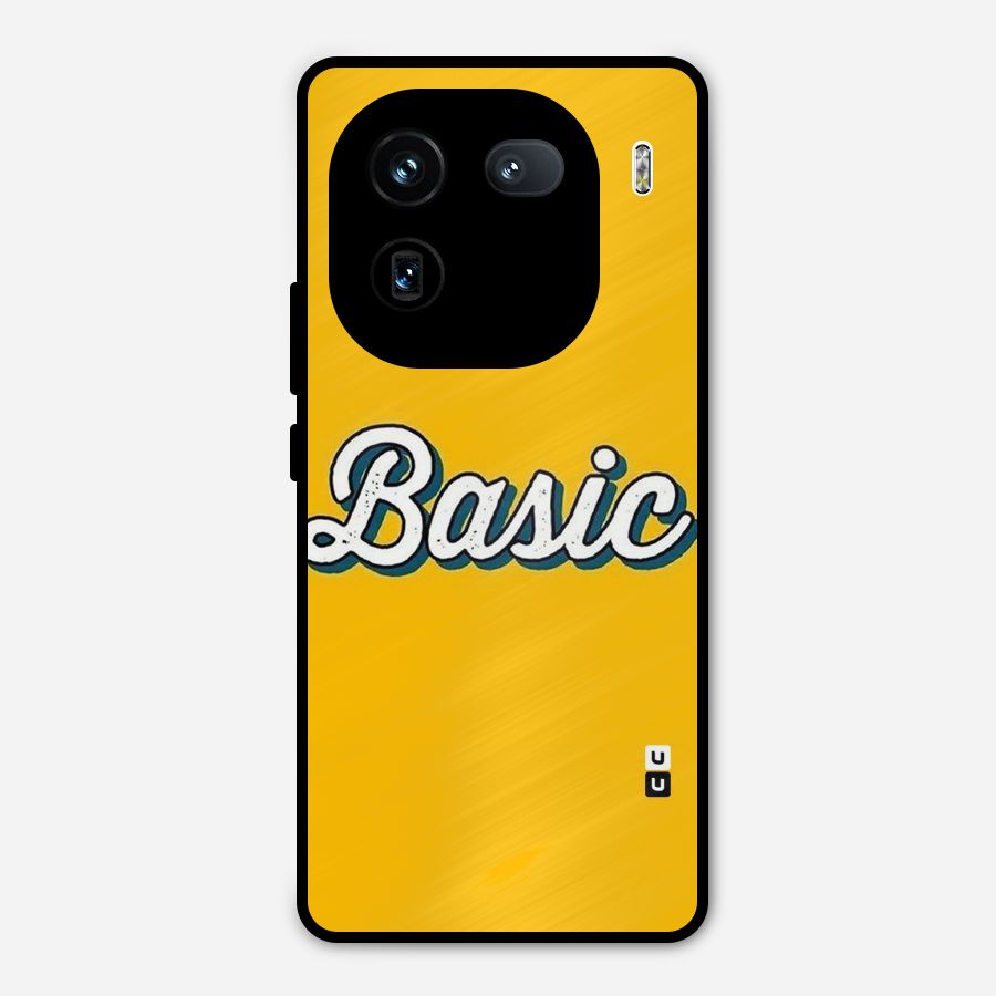 Basic Yellow Metal Back Case for iQOO 12