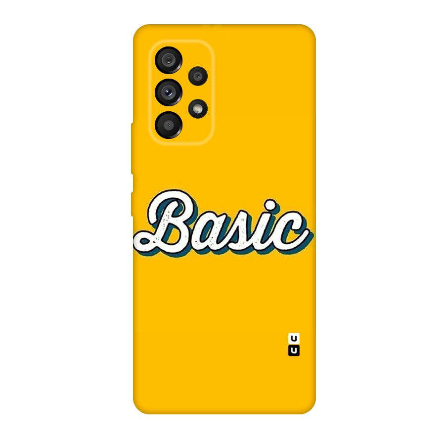 Basic Yellow Original Polycarbonate Back Case for Galaxy A53 5G