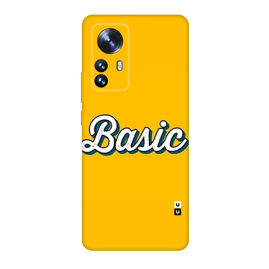 Basic Yellow Original Polycarbonate Back Case for Xiaomi 12 Pro