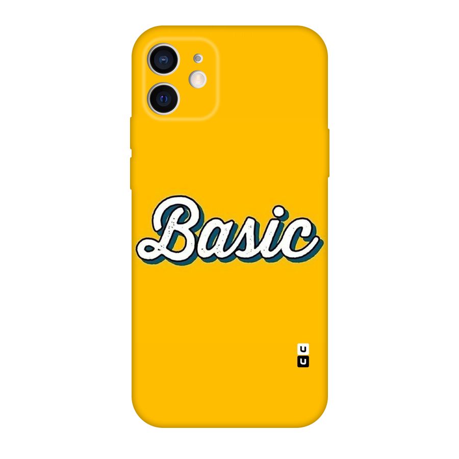 Basic Yellow Original Polycarbonate Back Case for iPhone 12