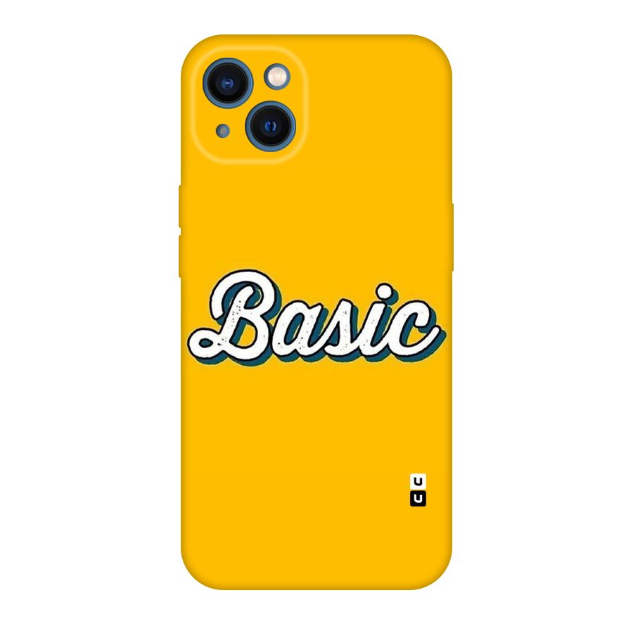 Basic Yellow Original Polycarbonate Back Case for iPhone 13