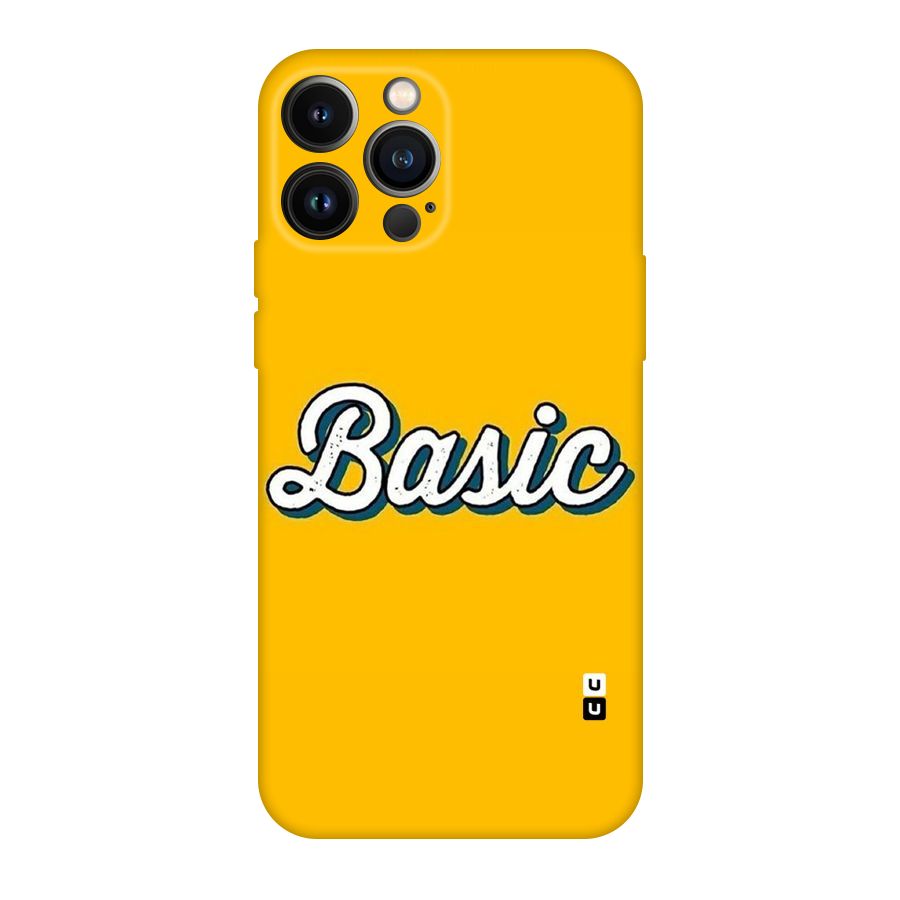 Basic Yellow Original Polycarbonate Back Case for iPhone 13 Pro Max