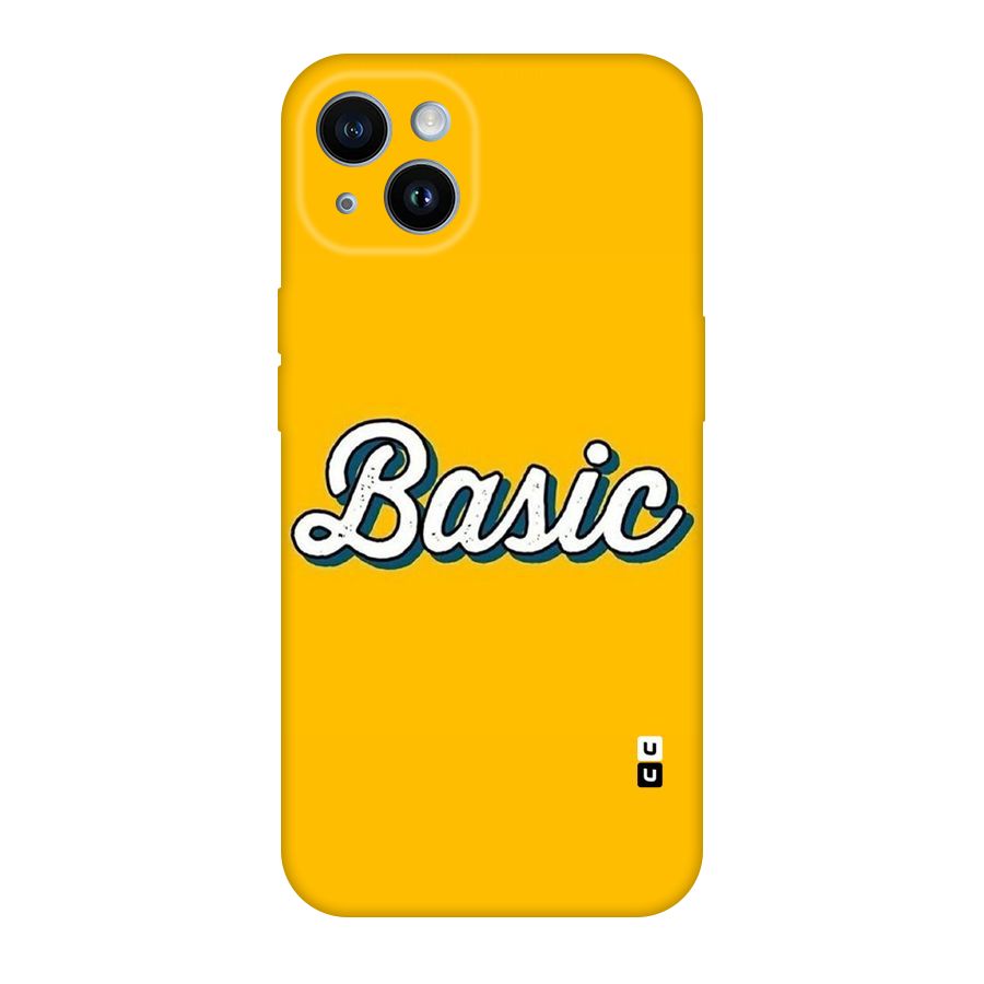 Basic Yellow Original Polycarbonate Back Case for iPhone 14