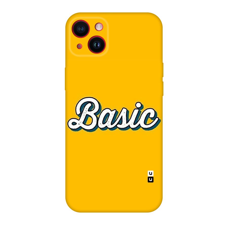 Basic Yellow Original Polycarbonate Back Case for iPhone 14 Plus