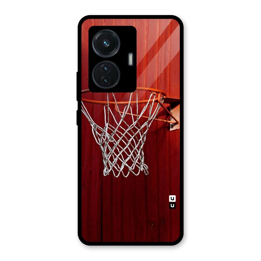 Basket Red Glass Back Case for Vivo T1 44W