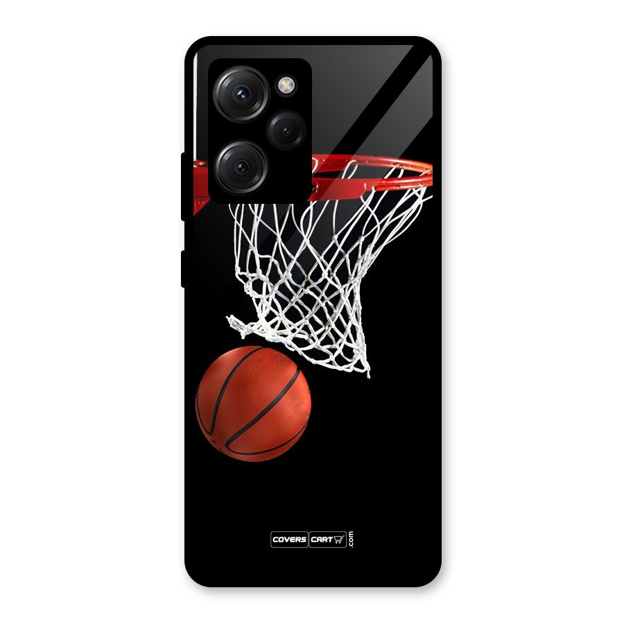 Basketball Glass Back Case for Poco X5 Pro