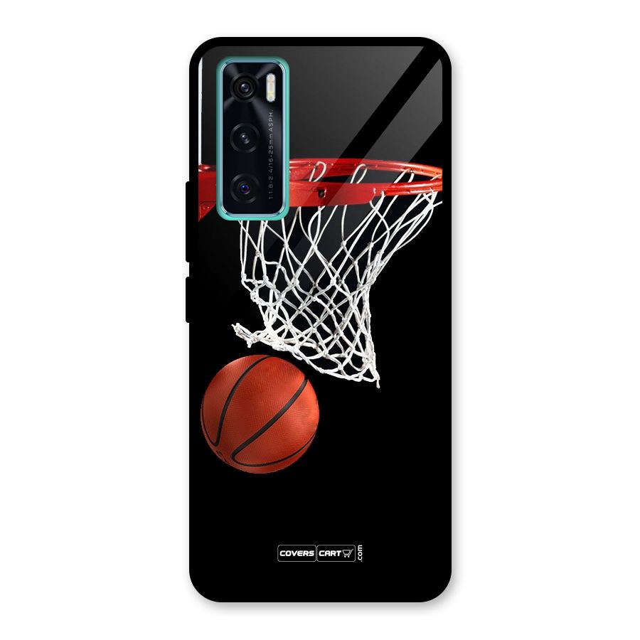 Basketball Glass Back Case for Vivo V20 SE