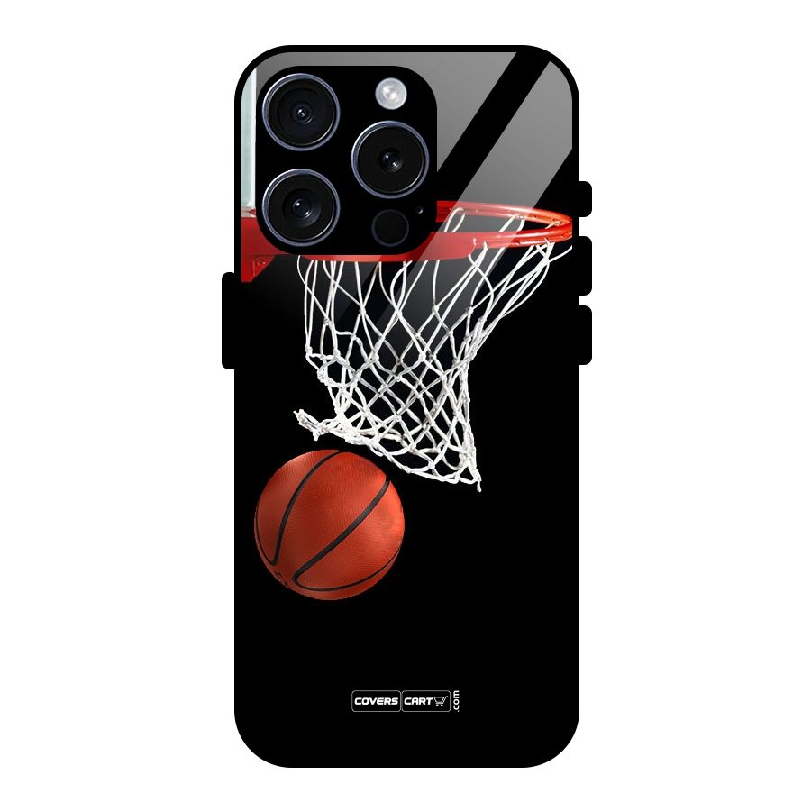 Basketball Glass Back Case for iPhone 15 Pro