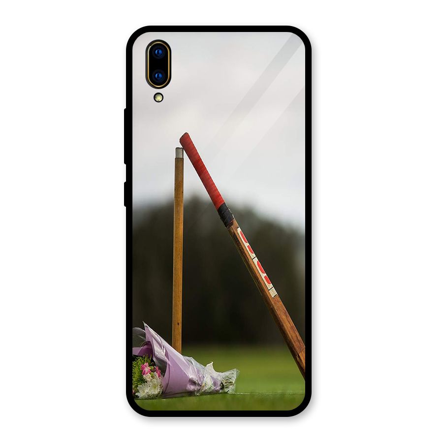 Bat Wicket Glass Back Case for Vivo V11 Pro