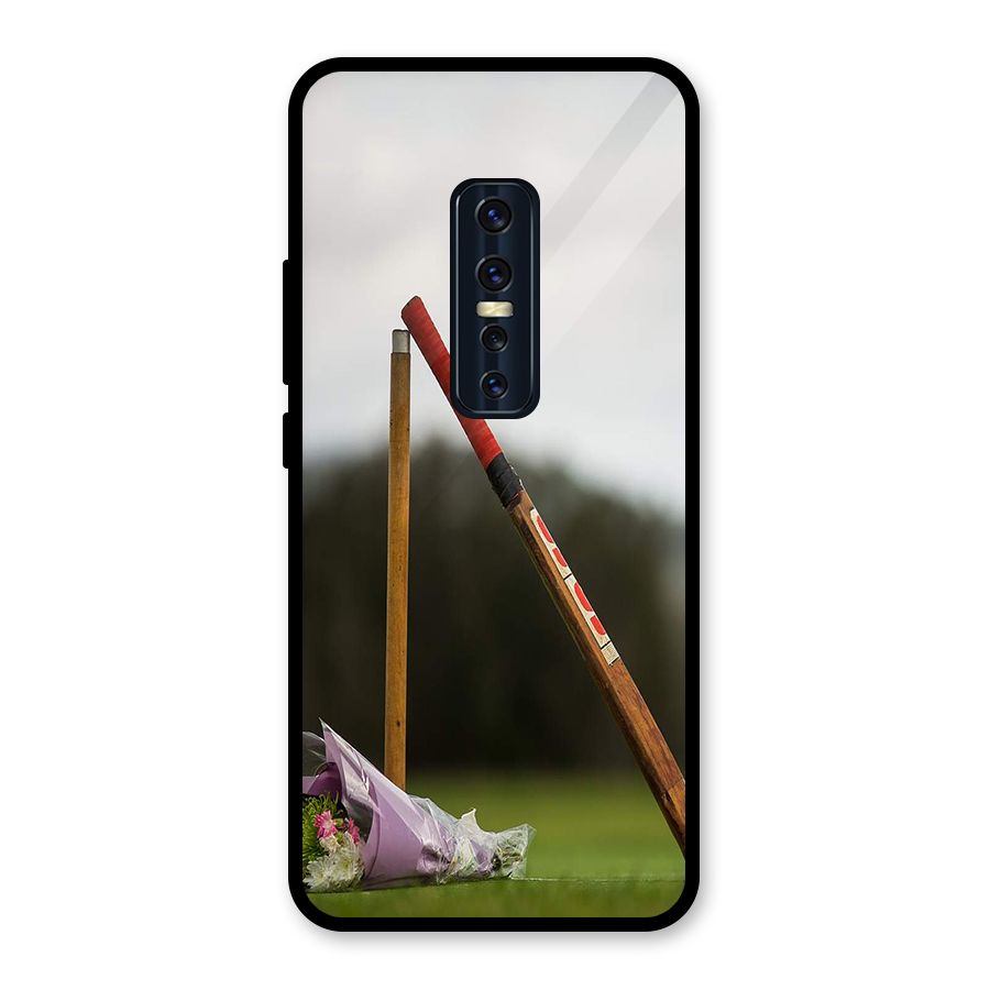 Bat Wicket Glass Back Case for Vivo V17 Pro