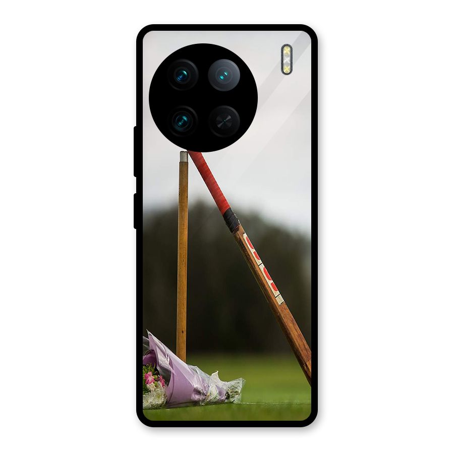 Bat Wicket Glass Back Case for Vivo X90 Pro