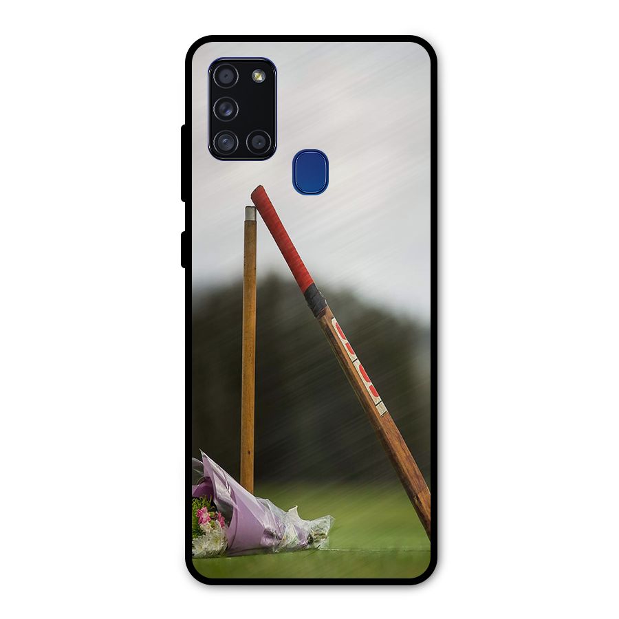 Bat Wicket Metal Back Case for Galaxy A21s