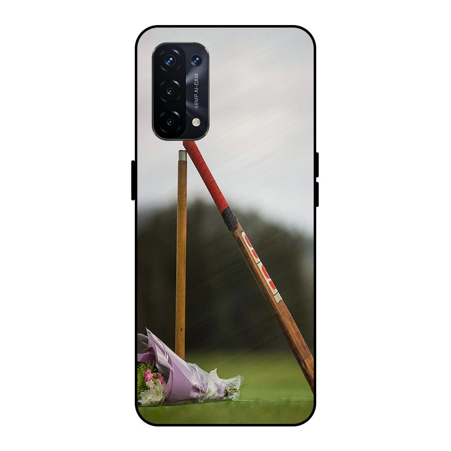 Bat Wicket Metal Back Case for Oppo A74 5G