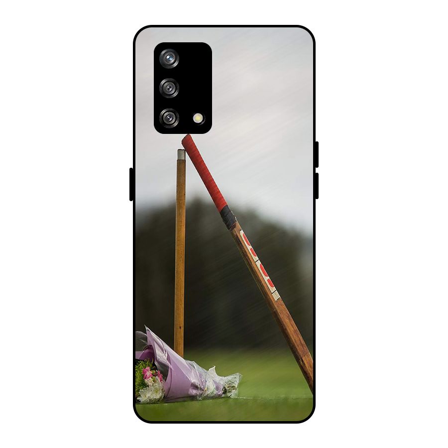 Bat Wicket Metal Back Case for Oppo F19