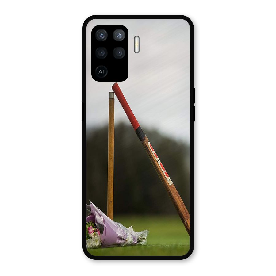 Bat Wicket Metal Back Case for Oppo F19 Pro