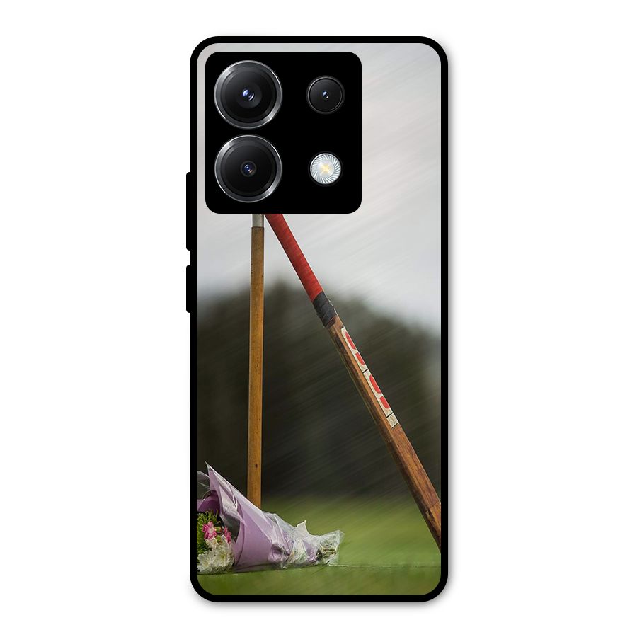 Bat Wicket Metal Back Case for Poco X6