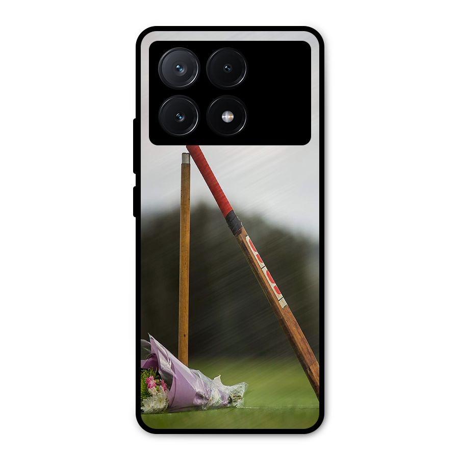Bat Wicket Metal Back Case for Poco X6 Pro