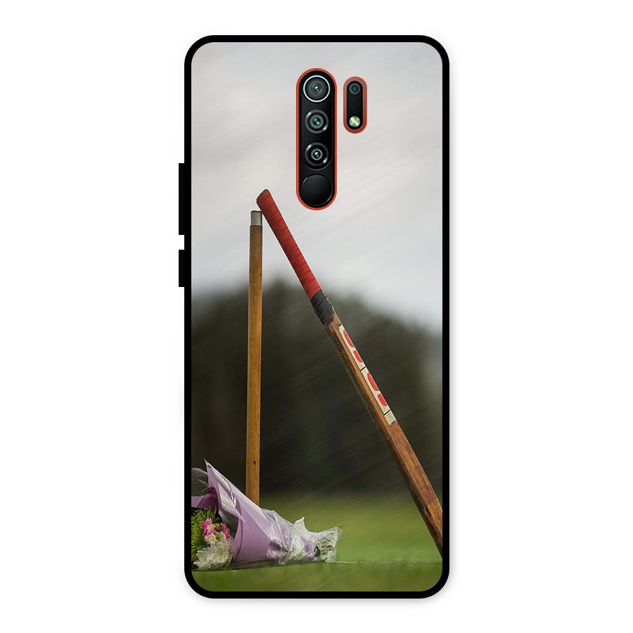 Bat Wicket Metal Back Case for Redmi 9 Prime