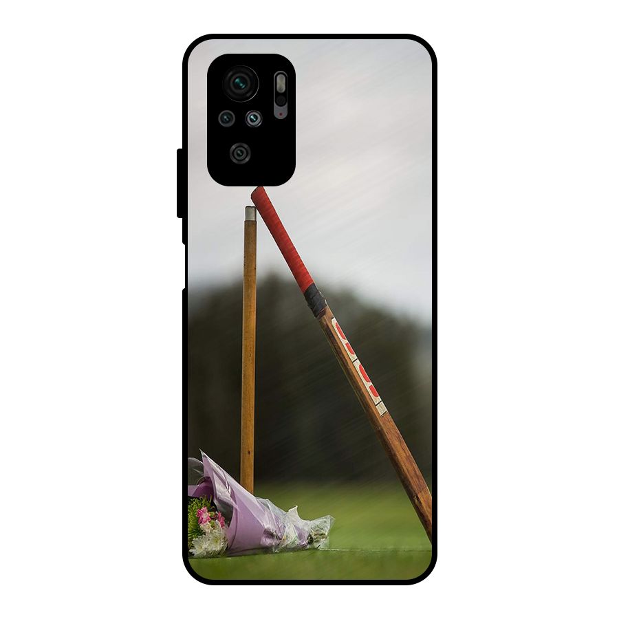 Bat Wicket Metal Back Case for Redmi Note 10S