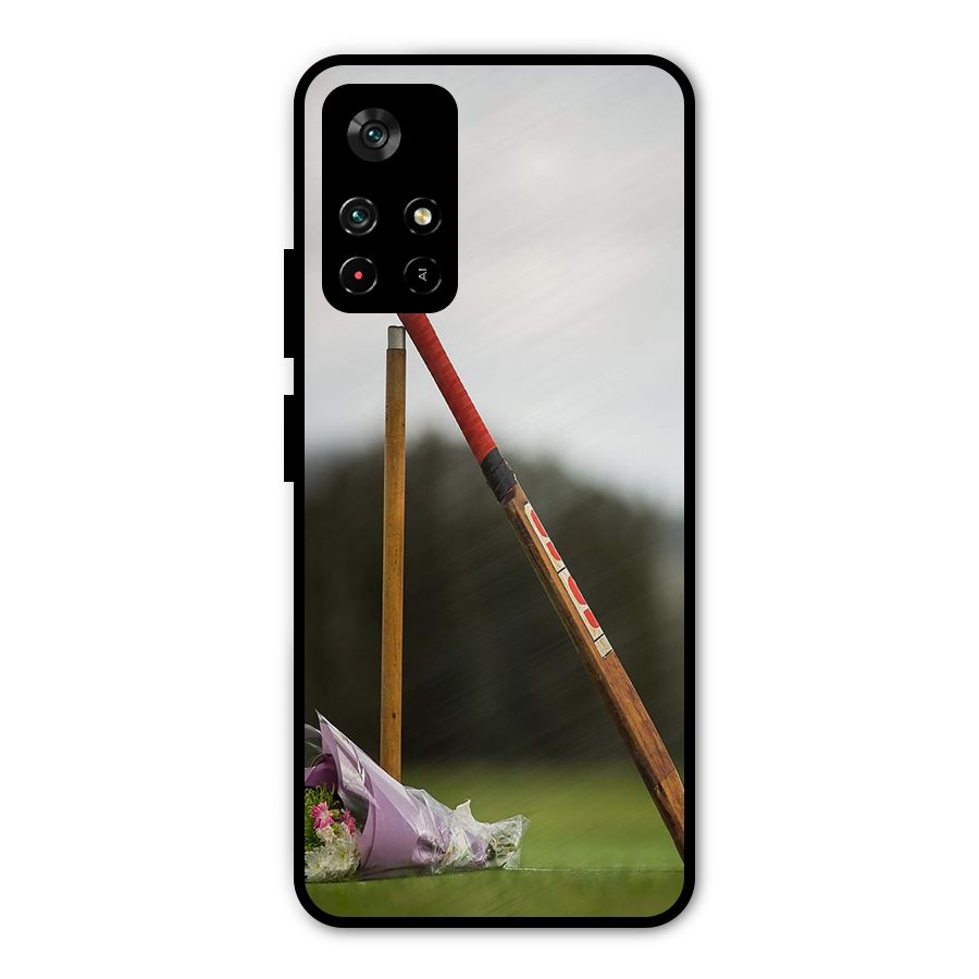 Bat Wicket Metal Back Case for Redmi Note 11T 5G
