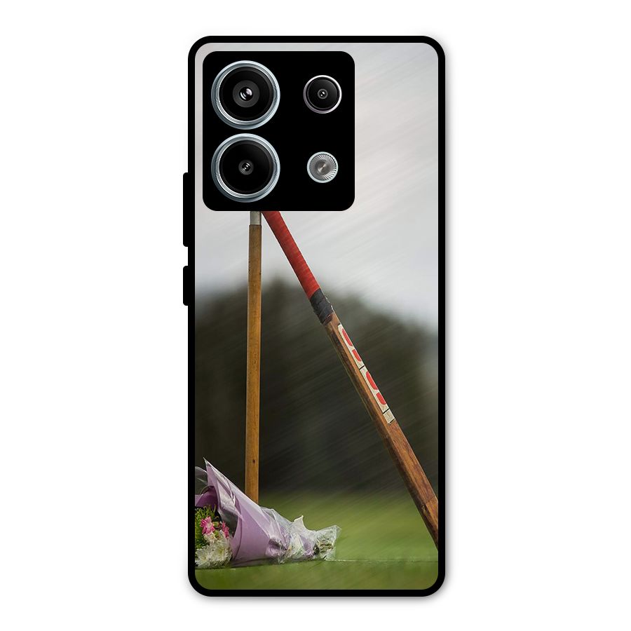 Bat Wicket Metal Back Case for Redmi Note 13 Pro 5G