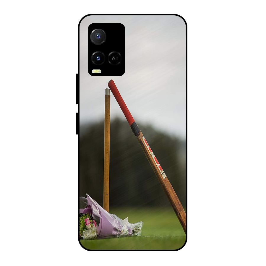 Bat Wicket Metal Back Case for Vivo Y21 2021