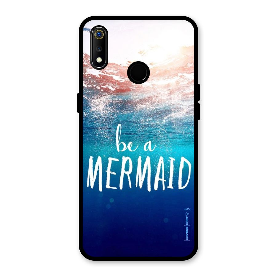 Be A Mermaid Glass Back Case for Realme 3i