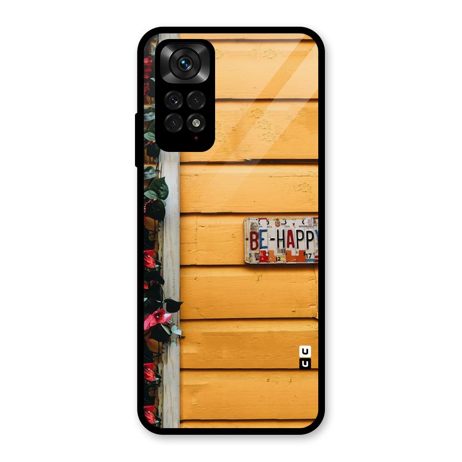 Be Happy Yellow Wall Glass Back Case for Redmi Note 11S