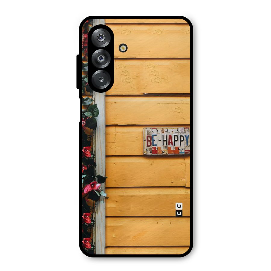Be Happy Yellow Wall Metal Back Case for Galaxy A26